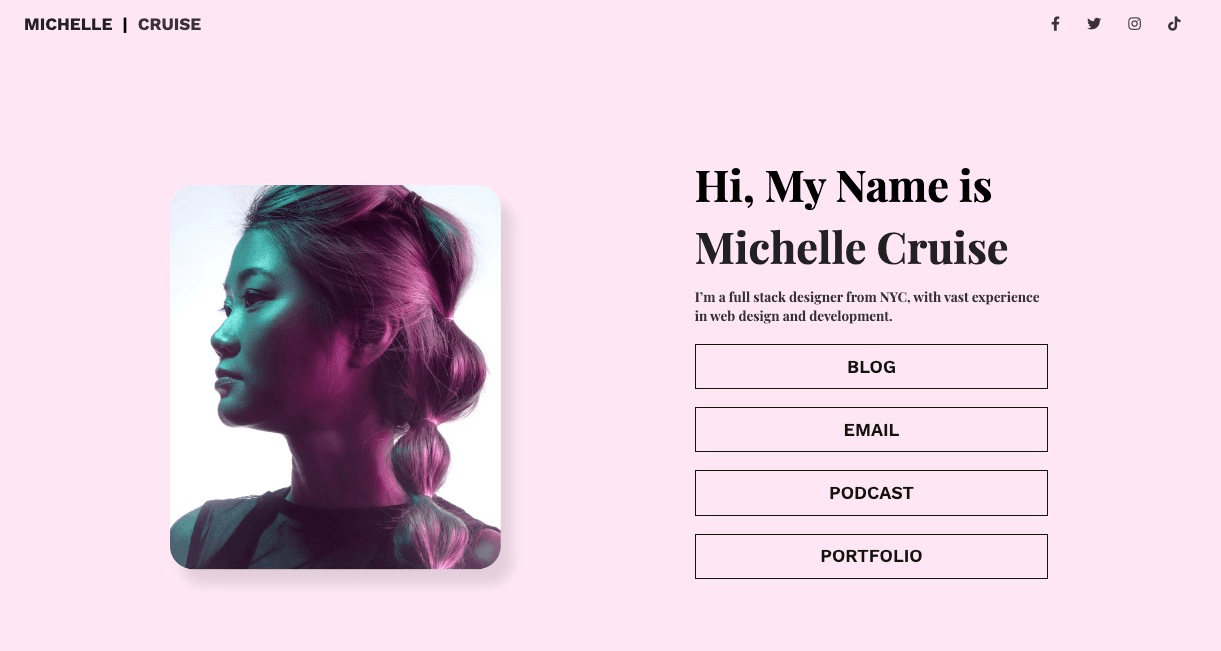 null Michelle Cruise Template for Social Bookmarking